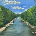 River Less Travelled, 2024, Oil on Canvas, 16 x 30 inches, $650.00