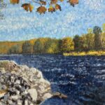 West River in Autumn, 2021, Oil on Canvas, 36 x 24 inches, $650.00