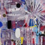 Purple Love I, 2026, Acrylic on Paper, 8-1/2 x 5-1/2", $20
