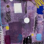 Purple Love II, 2026, Acrylic on Paper, 8-1/2 x 5-1/2", $20