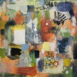 The Many Ways In, 2025, Mixed Media on Canvas, 20 x 20", $950